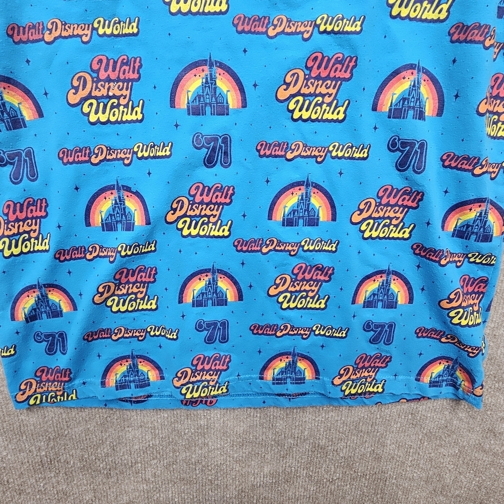 Disney Parks Rainbow Graphic Tank Top Blue Size Small Colorful ’71 Castle - Picture 5 of 9